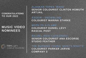 And the nominees for best colour grading in the Music Video category are…